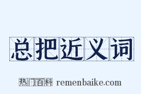 总把近义词是什么意思的图片